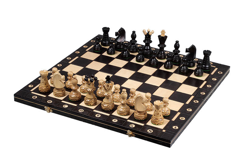 Jeu d'échecs AMBASSADEUR en bois de charme, de grande taille (55 x 55cm) - Ensemble Complet - 5a64259ccd847da764d37e97bf00e717