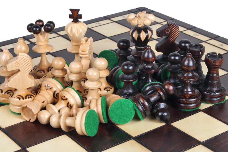 Jeu d'échecs PERLE en bois de hêtre, de taille moyenne (36 x 36cm) - Ensemble Complet - 5884f1eb14ea3373ddd98e56f4e3f29f