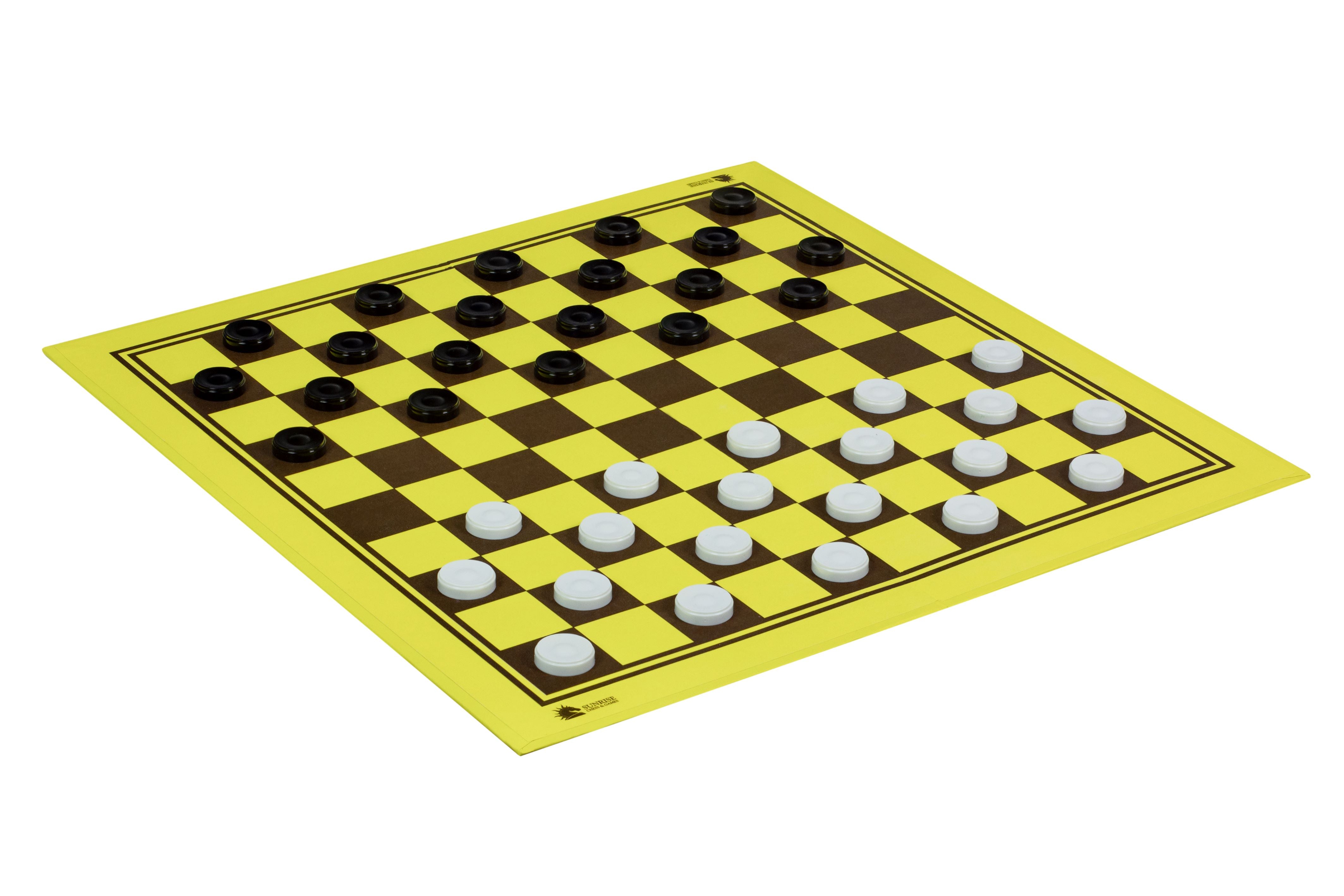 Échiquier cartonné pliant en 2 marron/jaune - échiquier + damier 10x10 - 3c5dc542a326ba107cc1a30bad543167