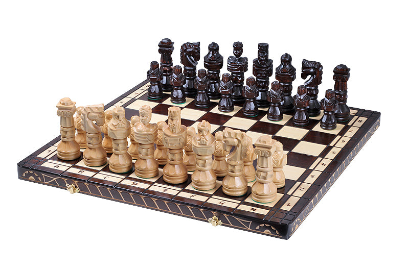 Jeu d'Echecs GLADIATEUR en bois de tilleul, de grande taille (59 x 59cm) - Ensemble Complet - 50afa8d7eb3b3df81a7229f0ba875eb4
