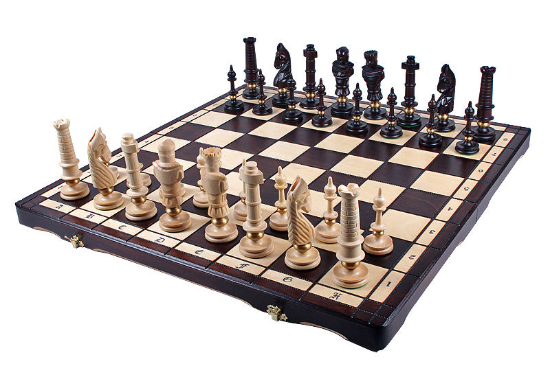 Jeu d'échecs sculpté de grande taille ROYAL LUX (65 x 65 cm) - Jeu d'échecs sculpté de grande taille ROYAL LUX (65 x 65 cm)
