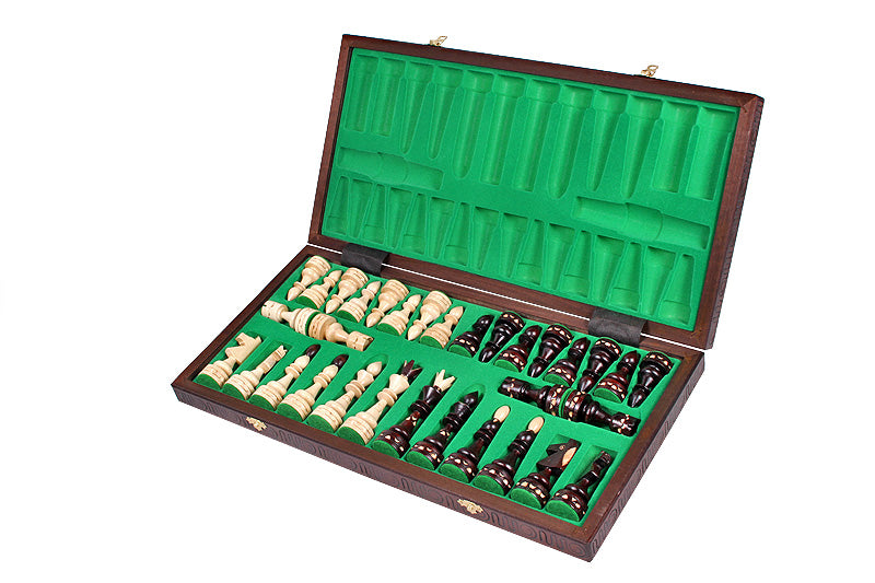 Jeu d'd'échecs INDIEN en bois de charme, de grande taille (54 x 54cm) - Ensemble Complet - 1b8e85f9394b3ddac97d7e6befbecf2b