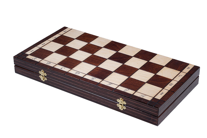 Jeu d'Echecs ROYAL avec incrustations en laiton, en bois bois de sycomore, de grande taille (49 x 49cm) - Ensemble Complet - 2d622667fbfc579d59d78e1b65b16b8c
