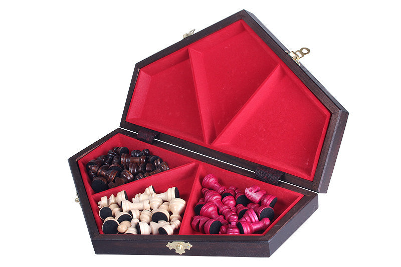 Jeu d'échecs en bois YALTA 3 Joueurs de taille moyenne (40 x 35 cm) - cc7e2e891336ba160573b270f9b28057