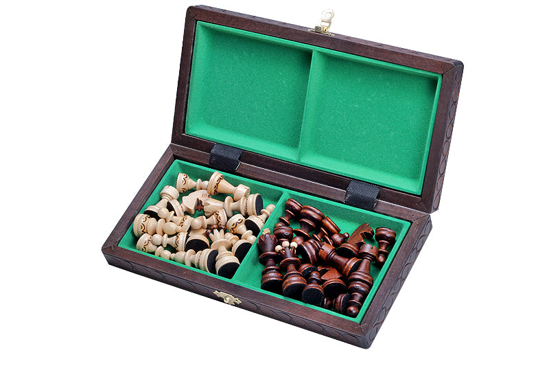 Jeu d'échecs PERLE en bois de hêtre, de petite taille (29 x 29cm) - Ensemble Complet - 587a567519911821b30a2d2dc2a5be48