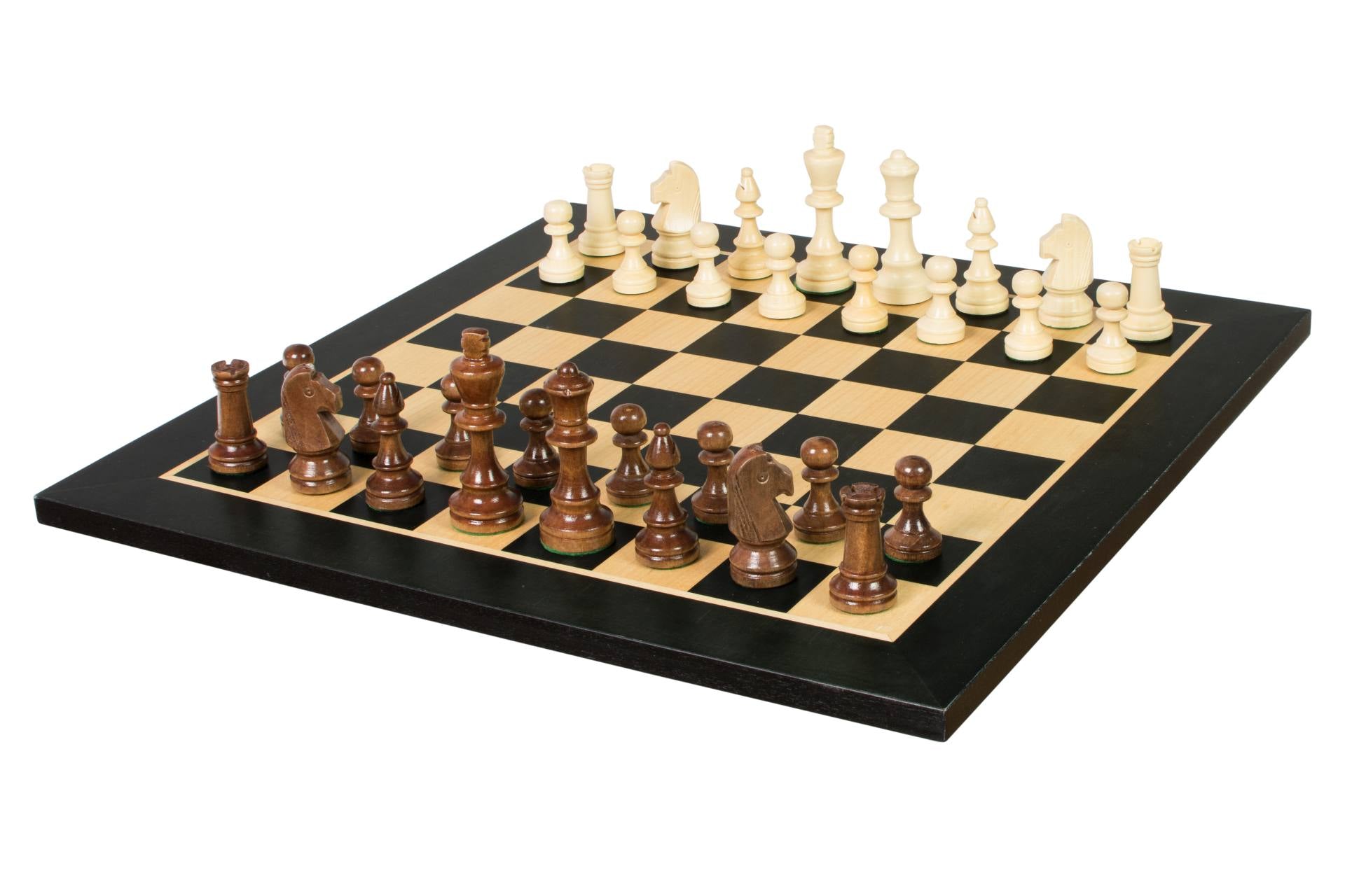Tournament chess set No. 4 - 40 mm chessboard + Sunrise Staunton 78 mm pieces - Tournament chess set No. 4 - 40 mm chessboard + Sunrise Staunton 78 mm pieces