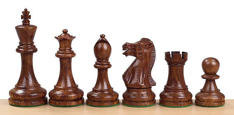 Pièces d'échecs Executive en bois d'acacia et de buis - Taille 3,50'' - Pièces d'échecs Executive en bois d'acacia et de buis - Taille 3,50''