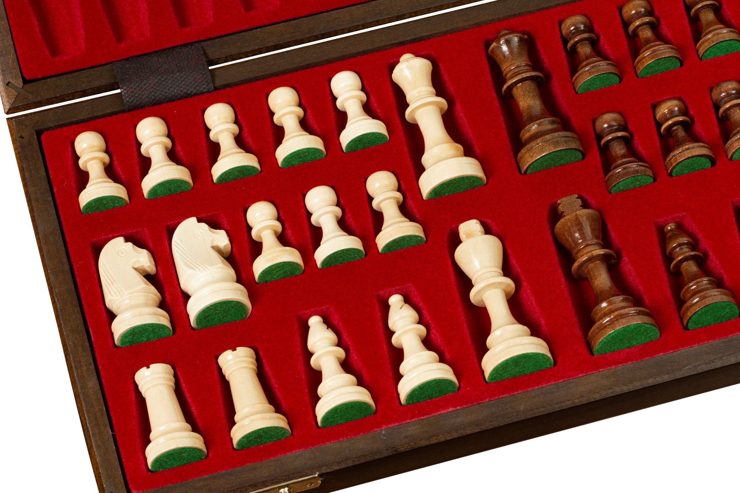 Jeu d'échecs d'entraînement pliant en bois , de grande taille (42 x 42cm) - Ensemble Complet - Jeu d'échecs d'entraînement pliant en bois , de grande taille (42 x 42cm) - Ensemble Complet