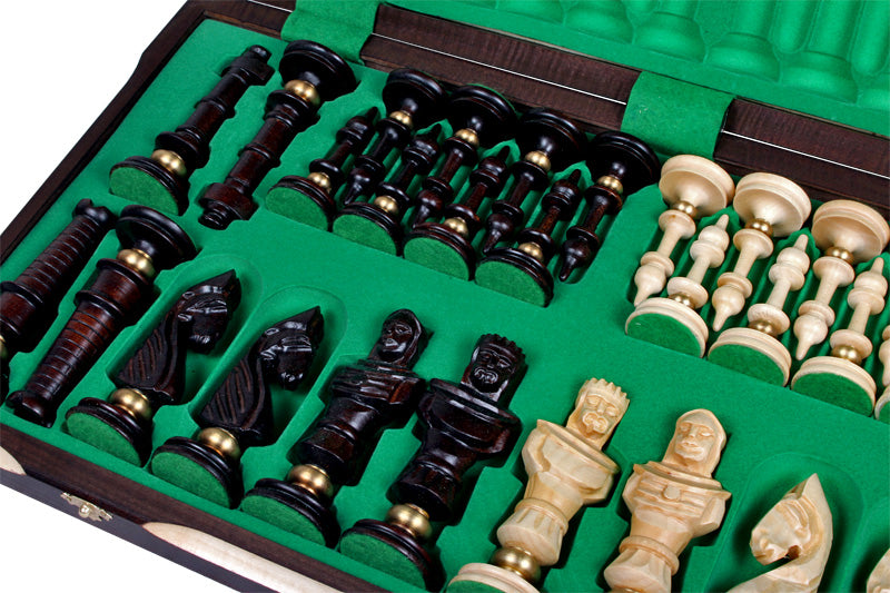 Jeu d'échecs sculpté de grande taille ROYAL LUX (65 x 65 cm) - Jeu d'échecs sculpté de grande taille ROYAL LUX (65 x 65 cm)