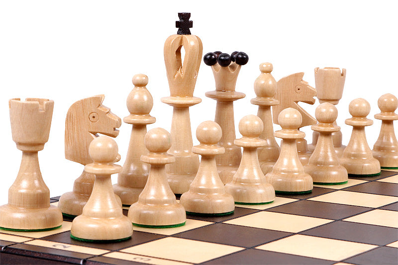Jeu d'échecs d'AS en bois de charme, de taille moyenne (41 x 41cm) - Ensemble Complet - 3d7aa589ee6bb303a52122f33fc831cd