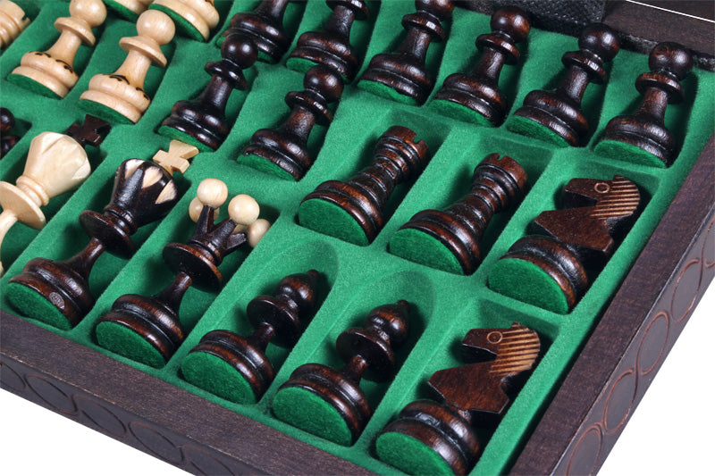 Jeu d'échecs PERLE en bois de hêtre, de taille moyenne (36 x 36cm) - Ensemble Complet - 3829e7a1f3ab7868fea6172c8b493dbf