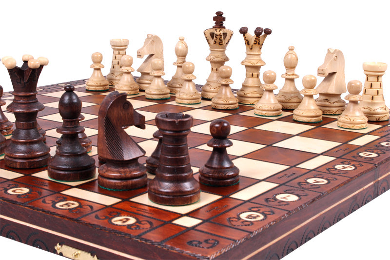 Jeu d'échecs AMBASSADEUR en bois de charme, de grande taille (54 x 54cm) - Ensemble Complet - 2d3e039f7926645fd648d63b0e5d02a8