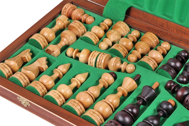 Juego de ajedrez de madera plegable Apertura 48 x 48 cm - Juego de ajedrez de madera plegable Apertura 48 x 48 cm