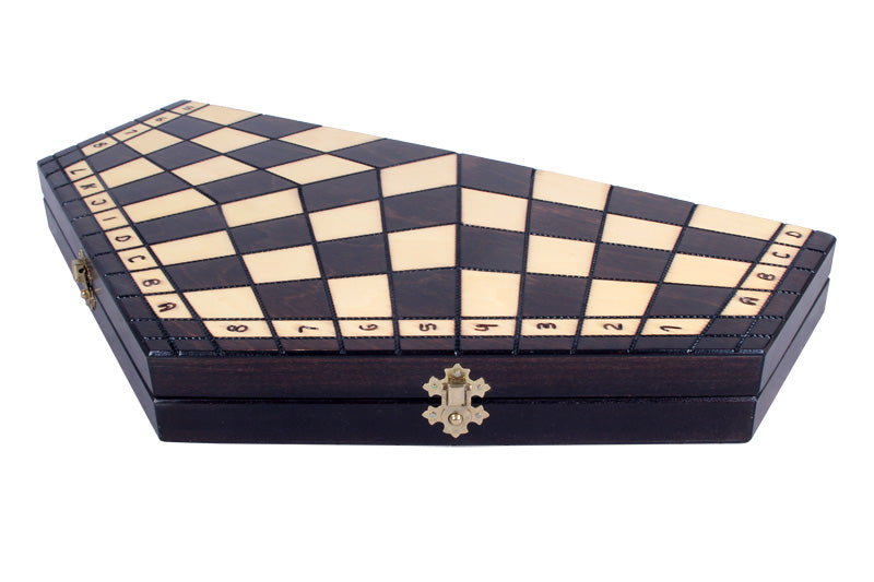 Jeu d'échecs en bois YALTA 3 Joueurs de grande taille (54 x 47 cm) - 864043537b7f16c727c0714d02564a6b