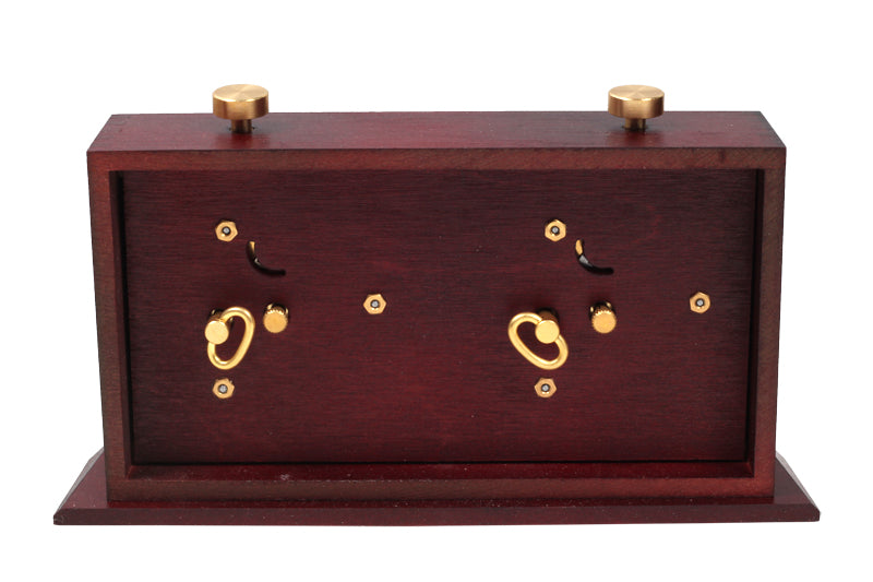 Pendule BHB en bois foncé de grande taille avec un support - Pendule traditionnelle mécanique - Pendule BHB en bois foncé de grande taille avec un support - Pendule traditionnelle mécanique