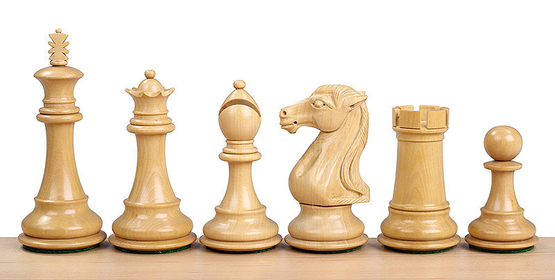 Pièces d'échecs Royal Knight Ebony en bois d'ébène et de buis - Taille 4,00'' - 2561bde218e2014265f74fb355faac33