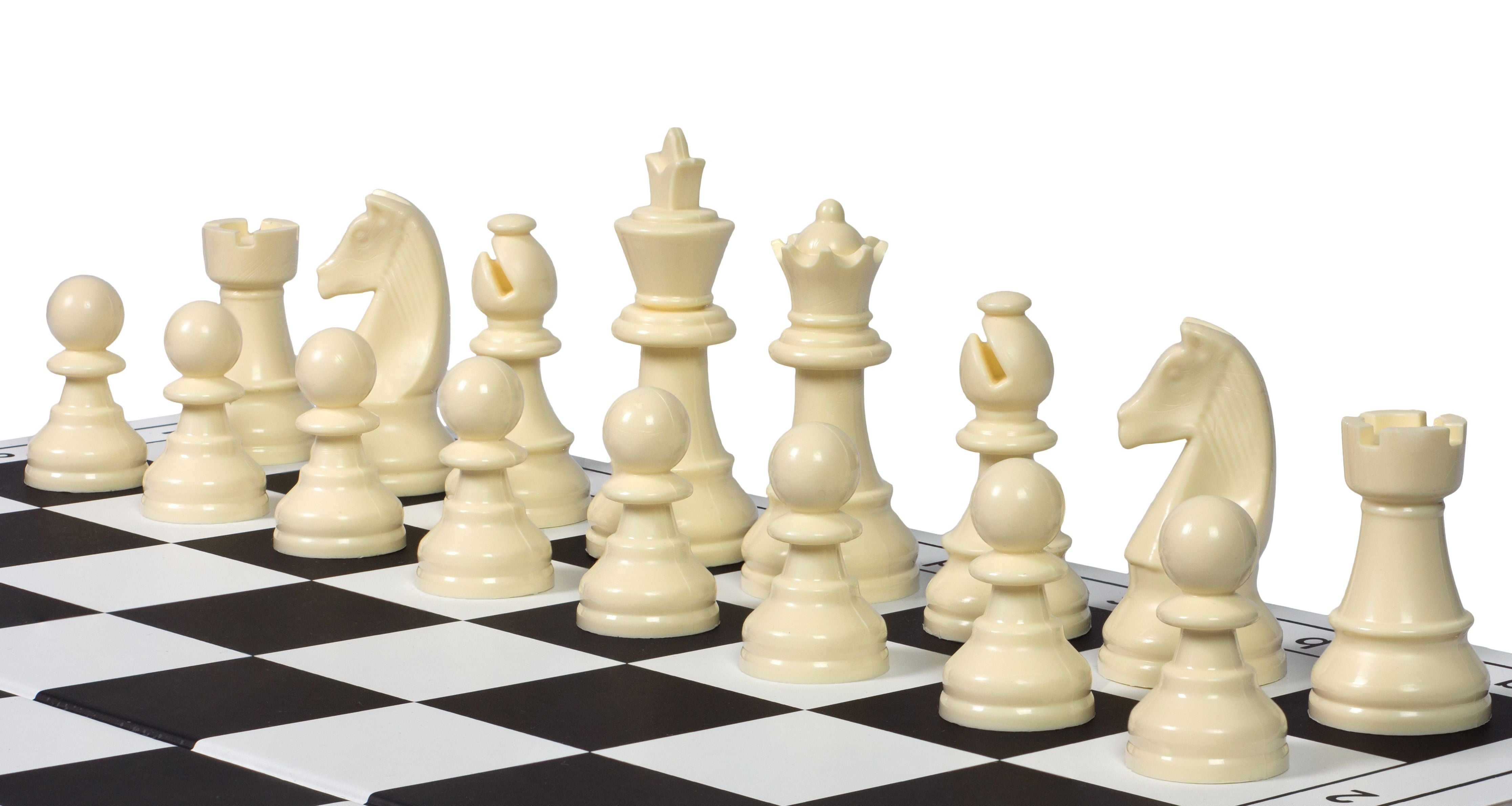 Figurines d'échecs Staunton, plastique (roi 85 mm) - 72db657698ec61191a0bc28316e5b77a