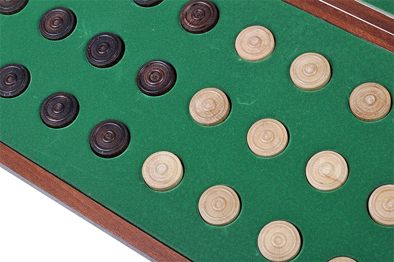 Jeu de dames en bois de charme - damier 8 x 8 cases , de taille moyenne (40 x 40cm) - Ensemble Complet - f82c21adbff5357a5dbca10c6dc07e25