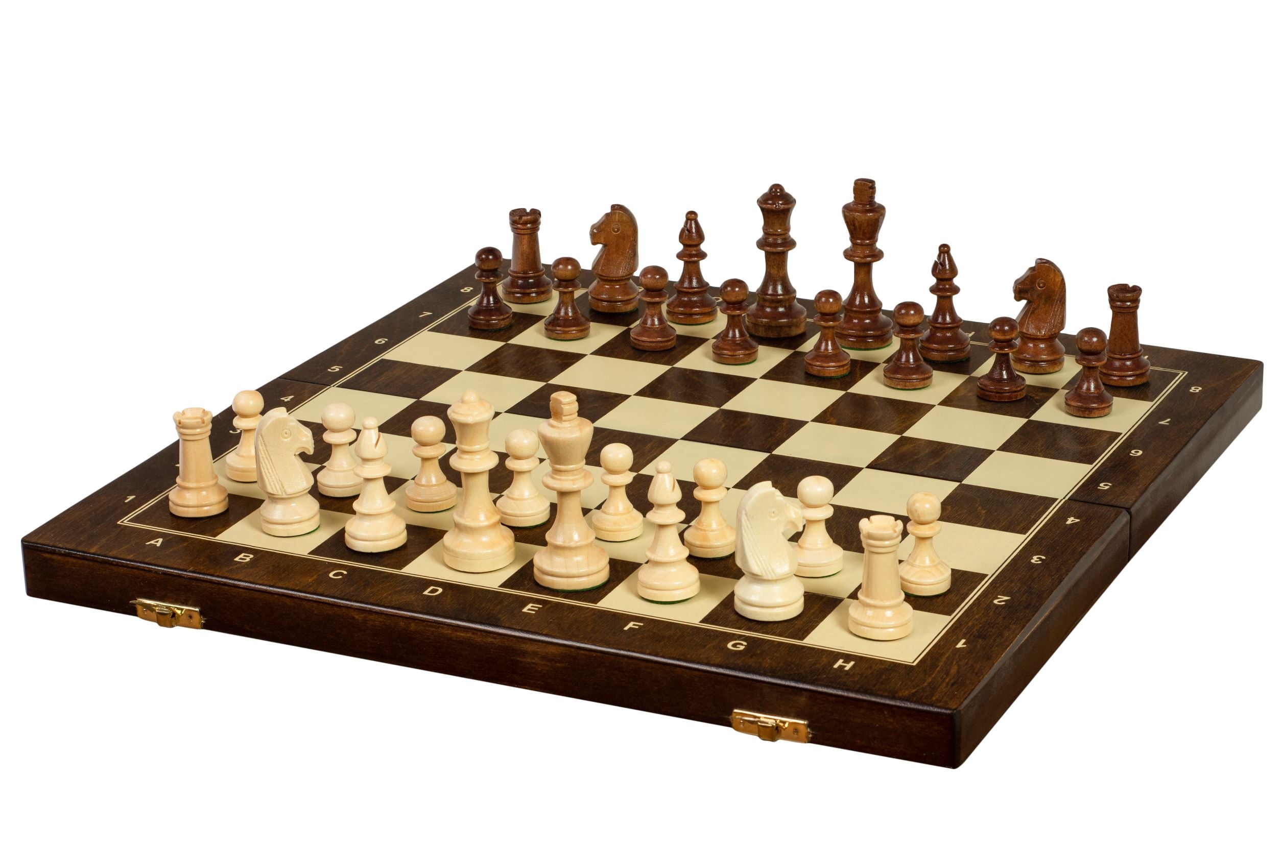 Jeu d'échecs d'entraînement pliant en bois , de grande taille (42 x 42cm) - Ensemble Complet - 6ec0bc775d34b6cc00c9d96677aa9273