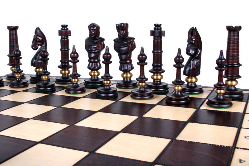 Jeu d'échecs sculpté de grande taille ROYAL LUX (65 x 65 cm) - Jeu d'échecs sculpté de grande taille ROYAL LUX (65 x 65 cm)