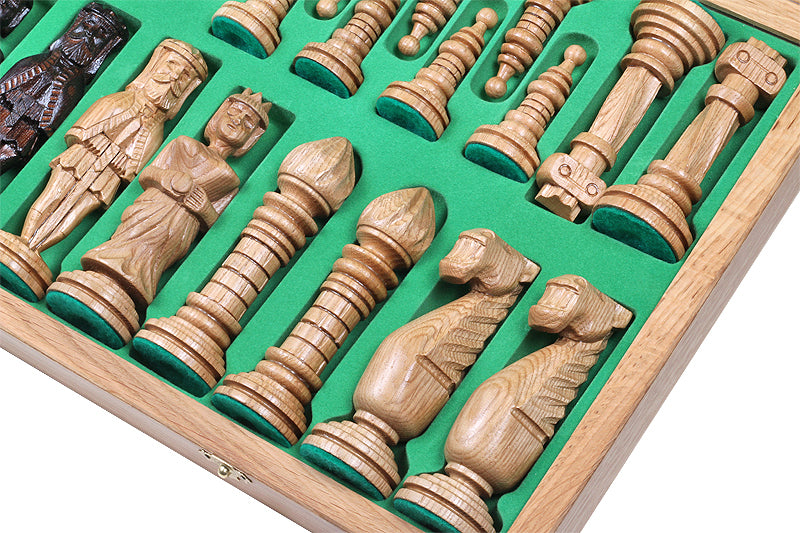 Jeu d'échecs de CHÊNE sculpté de grande taille (65 x 65 cm) - 0e4242ad5df8a6f015604bf42fcf6f8b