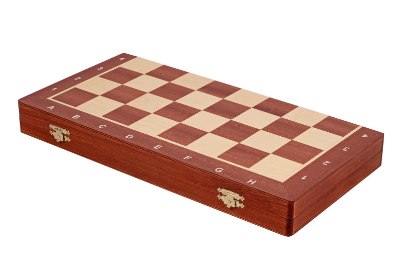 Jeu d'échecs DE TOURNOI No 5 en bois de charme avec l'échiquier en marqueterie de bois d'acajou et sycomore, de taille moyenne (42 x 42cm) - Ensemble Complet - 5db41e95acd303e569419983e5c11889