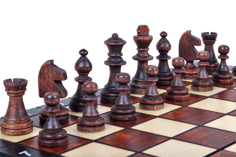 Jeu d'échecs MAGNETIQUE en bois de charme, pliant, de petite taille (27 x 27cm) - Ensemble Complet - 2ae58a670679930810d899c601a8f91a
