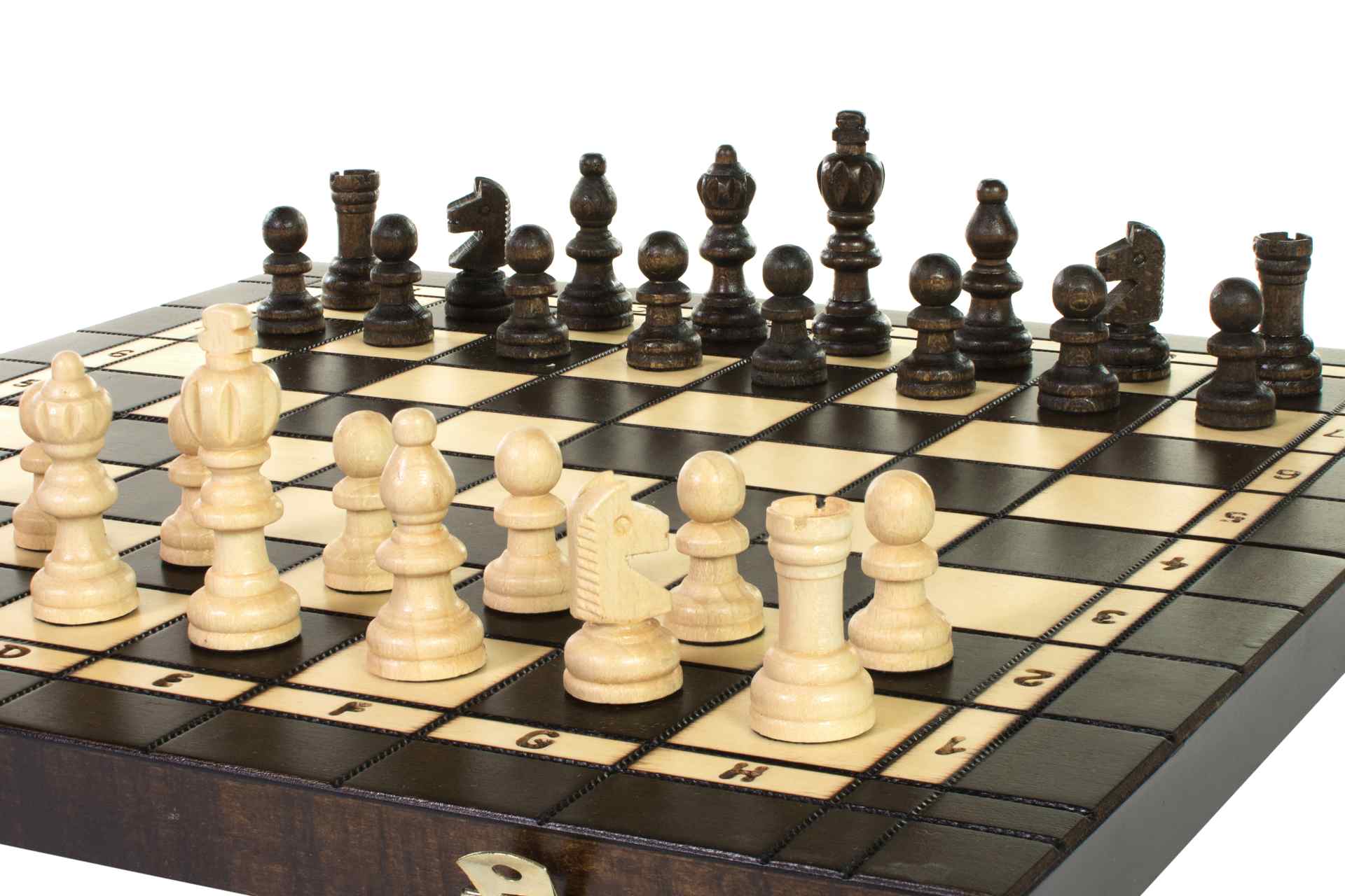 Jeu d'Echecs + Dames + Backgammon en bois de charme, de grande taille (40 x 40cm) - Ensemble comprenant trois jeux pour deux joueurs - Jeu d'Echecs + Dames + Backgammon en bois de charme, de grande taille (40 x 40cm) - Ensemble comprenant trois jeux pour deux joueurs