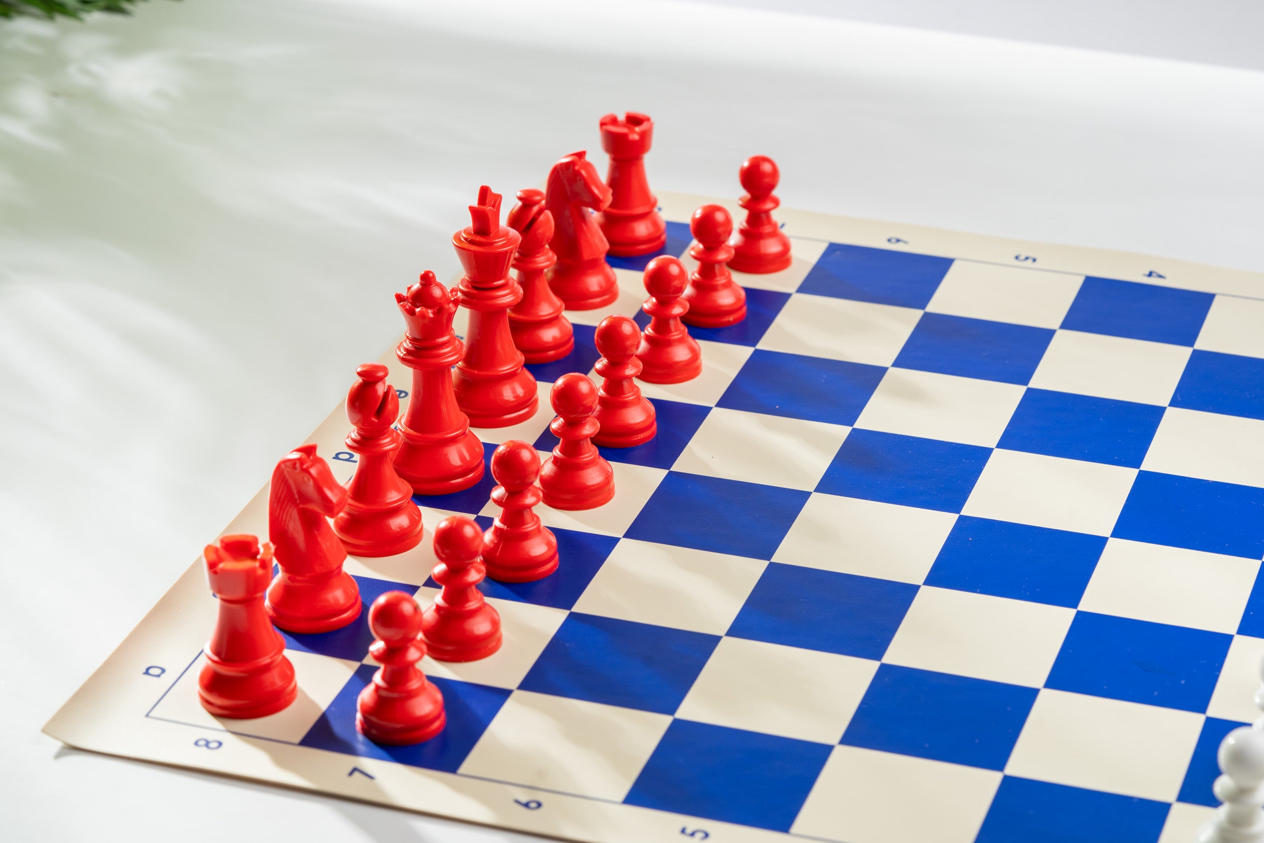 Échiquier roulable vinyle bleu - échiquier de tournoi de taille 6 - Échiquier roulable vinyle bleu - échiquier de tournoi de taille 6