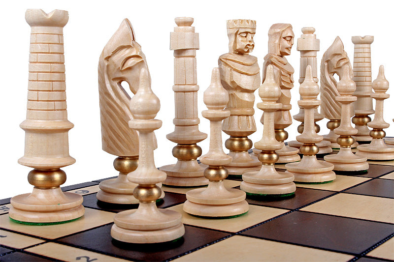 Jeu d'échecs sculpté de grande taille ROYAL LUX (65 x 65 cm) - Jeu d'échecs sculpté de grande taille ROYAL LUX (65 x 65 cm)