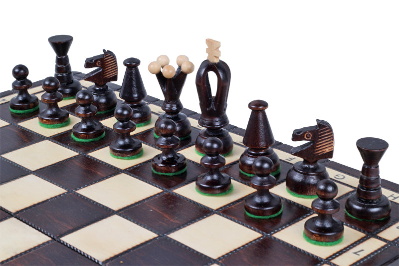 Jeu d'Echecs ROYAL en bois de charme, de taille moyenne (34 x 34cm) - Ensemble Complet - 1f68b07c0603b27671751fa0aaff151f