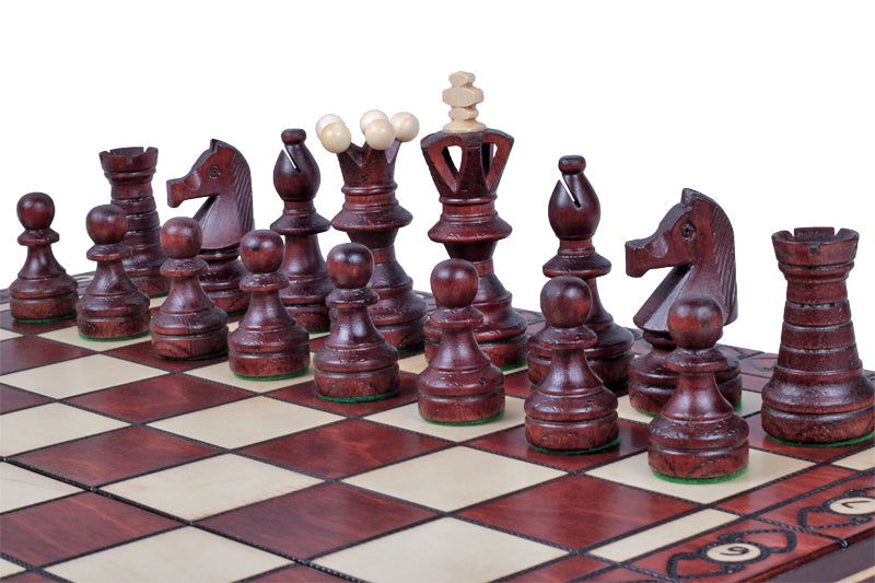 Jeu d'échecs AMBASSADEUR en bois de charme, de grande taille (55 x 55cm) - Ensemble Complet - fadf85970eda4e9aa8d95ed90ec92680