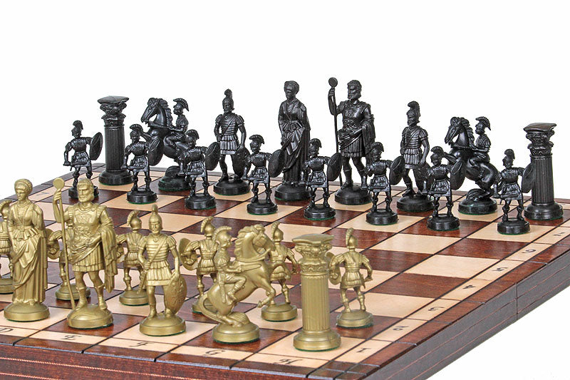 Jeu d'Echecs SPARTE avec les pièces en plastique et l'échiquier en bois, de grande taille (50 x 50cm) - Ensemble Complet - db8c36093c69dc9d782b126bd26232ef