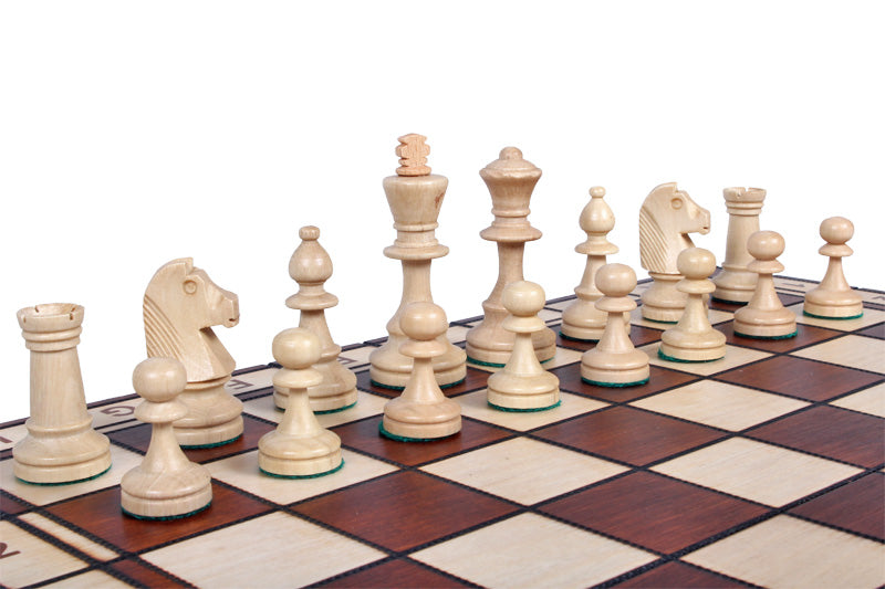 Jeu d'échecs JUPITER en bois de charme, de taille moyenne (42 x 42cm) - Ensemble Complet - 31dd04155159bb7b87500835816f3c6a