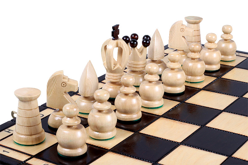Jeu d'Echecs ROYAL en bois de charme, de grande taille (44 x 44cm) - Ensemble Complet - 471074b25609e066021023775ba90c49