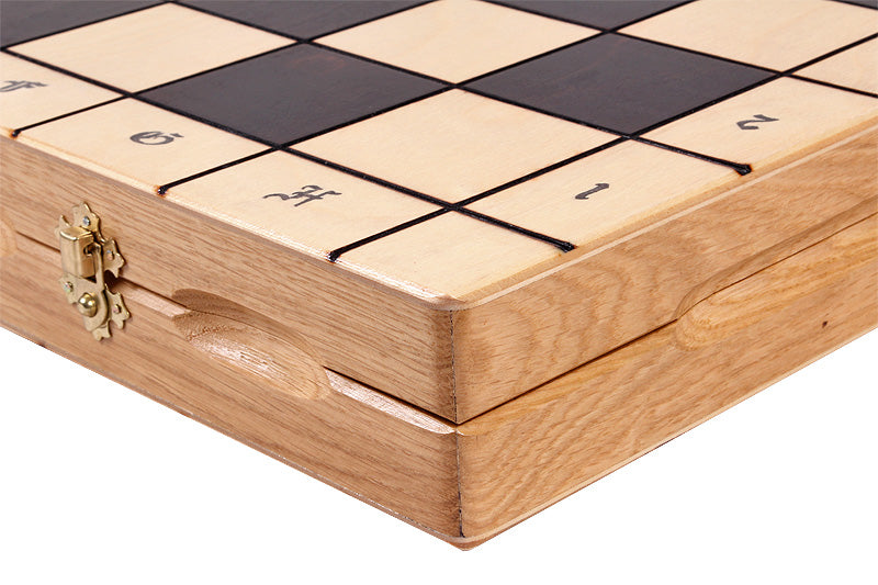 Jeu d'Echecs MAGNAT en bois de chêne, de cerisier sauvage et de sycomore, de grande taille (55 x 55cm) - Ensemble Complet - 3085b0831d9be533c7ce805fe7b2a0cf