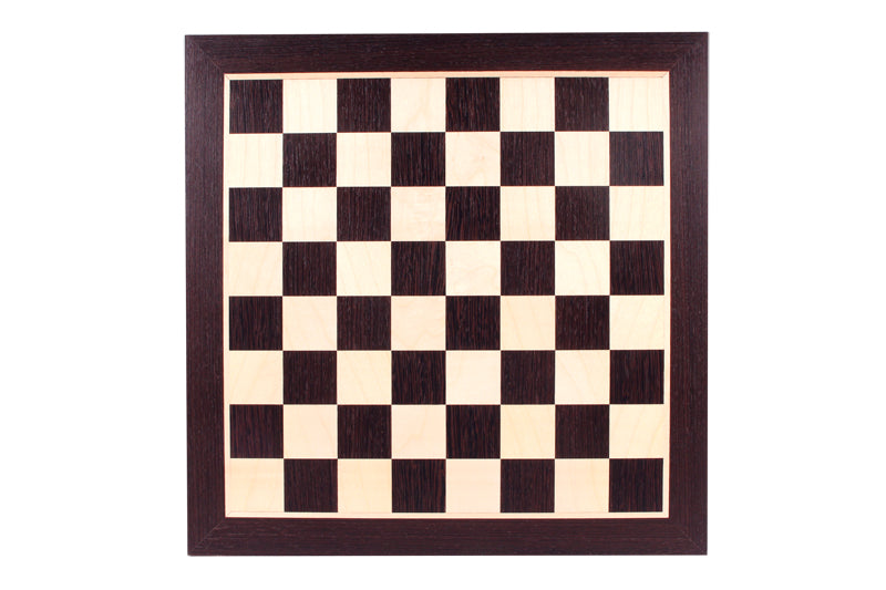 Echiquier en marqueterie de bois de Wengé et Sycomore - échiquier classique de Taille 4+ - Echiquier en marqueterie de bois de Wengé et Sycomore - échiquier classique de Taille 4+