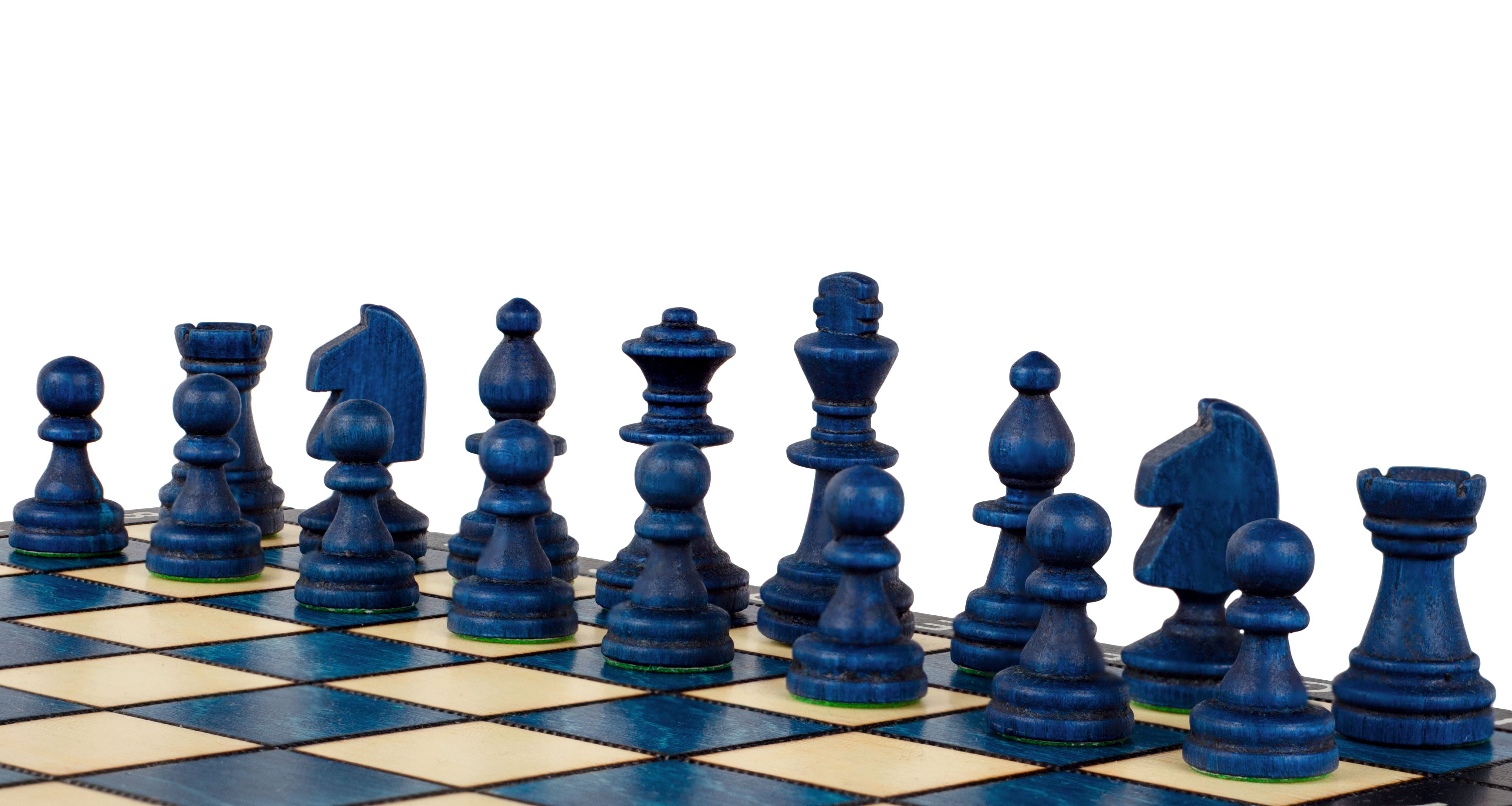 ÉCHECS D'ÉCHECS MAGNÉTIQUE EN BOIS - BLEU - 56a0fff821f2bb50a054f940d5f1dc09