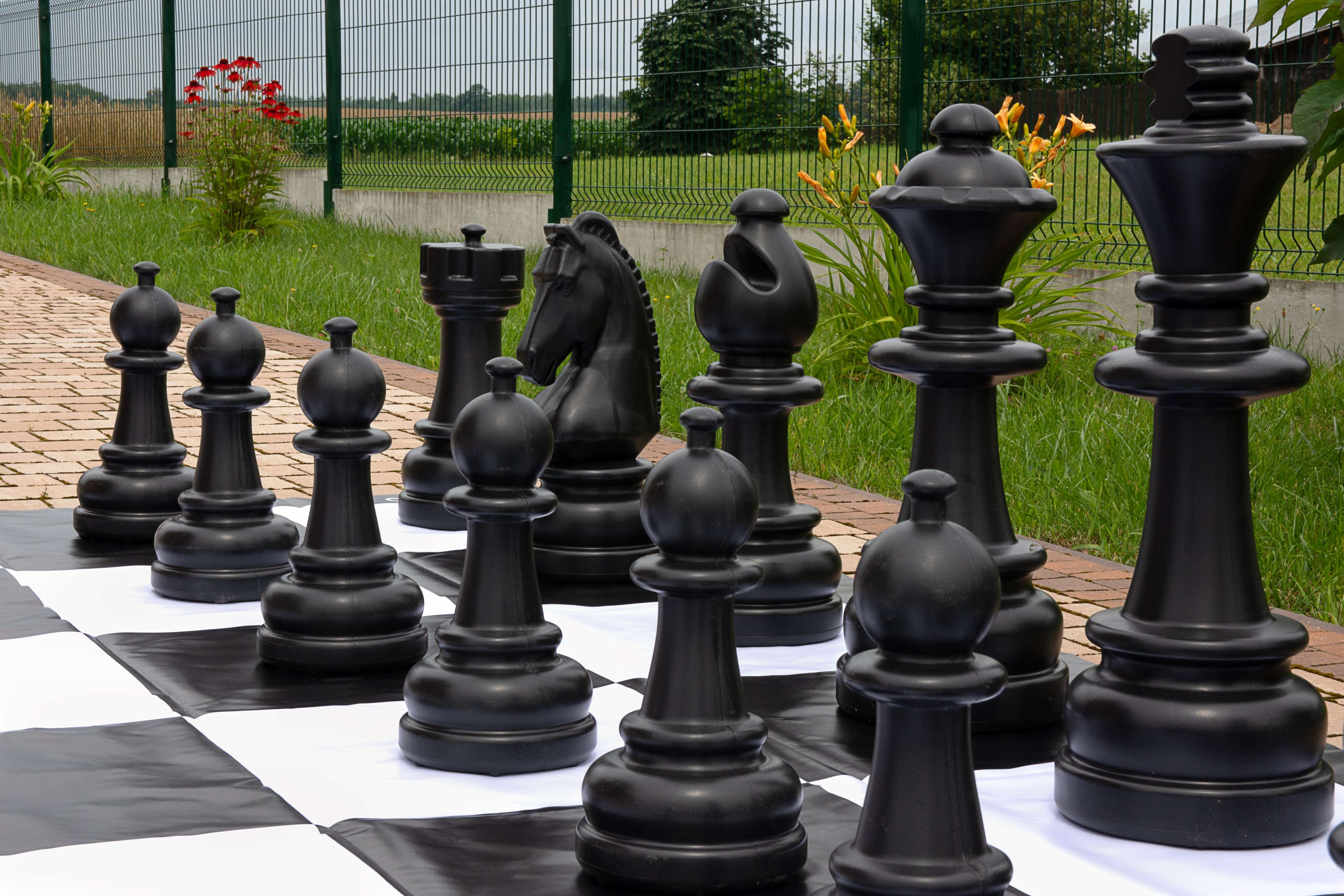 Figurines en plastique pour échecs d'extérieur/de jardin (hauteur du roi 74 cm) - d772ca25d833789a47f9afa1d1f9aa8c