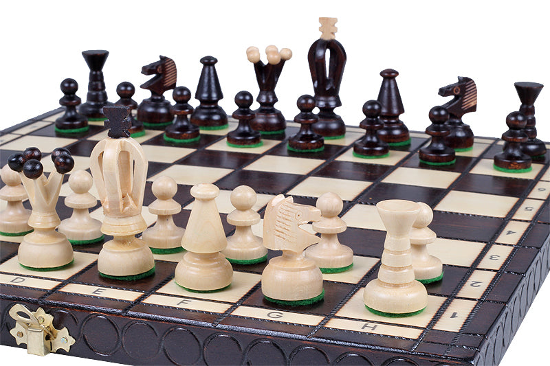 Jeu d'Echecs ROYAL en bois de charme, de taille moyenne (34 x 34cm) - Ensemble Complet - bca4fa75d80f6ef45364d64c66c5171b