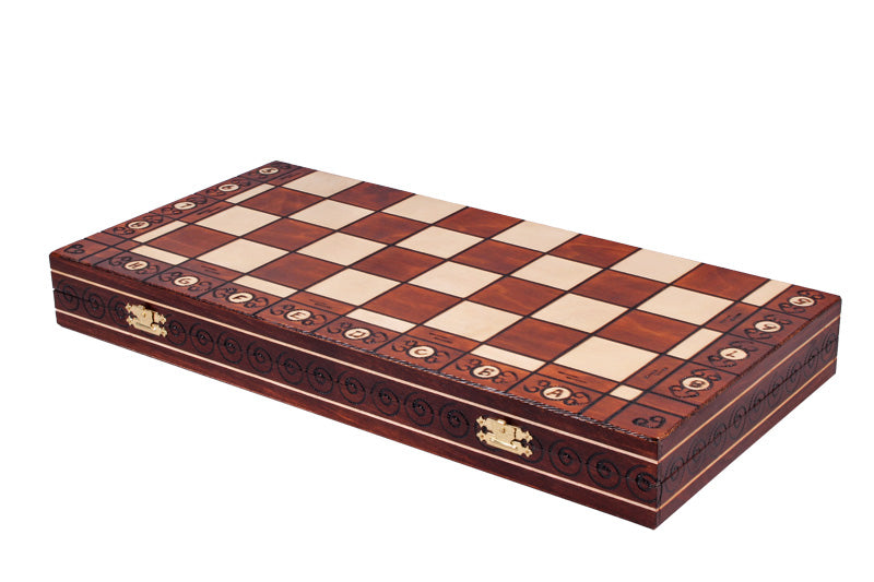 Jeu d'échecs AMBASSADEUR en bois de charme, de grande taille (54 x 54cm) - Ensemble Complet - d11a93954d60d10dbbac80b663867423