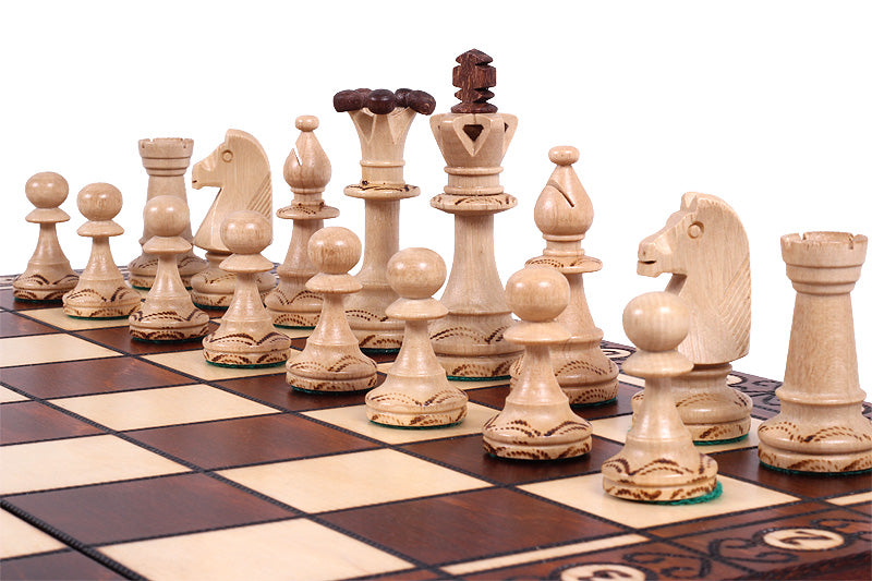 Jeu d'échecs CONSUL en bois de charme, de grande taille (48 x 48cm) - Ensemble Complet - a7be61e7a7a08ca3a2e4e7f6cdfbf3fe