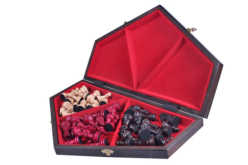 Jeu d'échecs en bois YALTA 3 Joueurs de grande taille (54 x 47 cm) - Jeu d'échecs en bois YALTA 3 Joueurs de grande taille (54 x 47 cm)