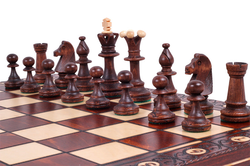 Jeu d'échecs CONSUL en bois de charme, de grande taille (48 x 48cm) - Ensemble Complet - 52825083dc41dac46491e381acde693a