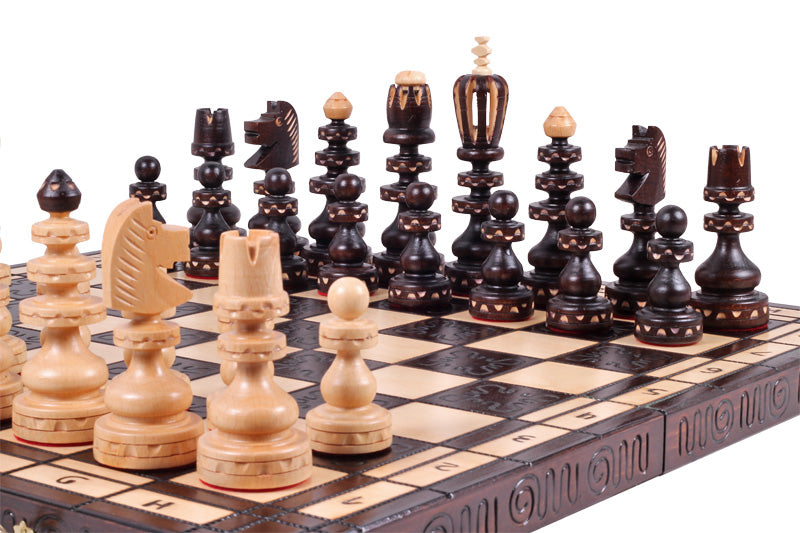 Jeu d'Echecs ROMAIN en bois de hêtre, de grande taille (55 x 55cm) - Ensemble Complet - 8f782414828f5327c28ba99addfa7499