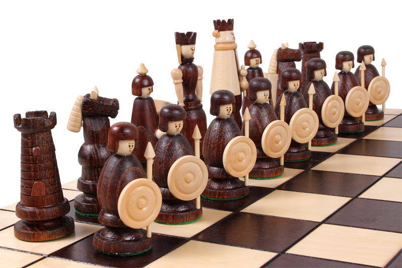Jeu d'Echecs MAGNAT en bois de chêne, de cerisier sauvage et de sycomore, de grande taille (55 x 55cm) - Ensemble Complet - f5239777f5d9db4ede45aaf79b3cad20