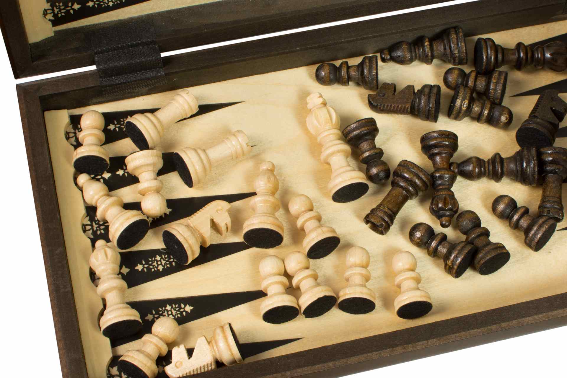 Jeu d'Echecs + Dames + Backgammon en bois de charme, de grande taille (40 x 40cm) - Ensemble comprenant trois jeux pour deux joueurs - 76179a80ef525a9cbad868f1f38cd6fb