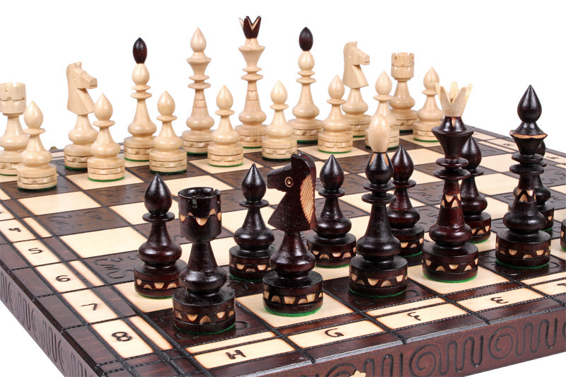 Jeu d'd'échecs INDIEN en bois de charme, de grande taille (54 x 54cm) - Ensemble Complet - Jeu d'd'échecs INDIEN en bois de charme, de grande taille (54 x 54cm) - Ensemble Complet