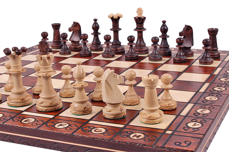 Jeu d'échecs CONSUL en bois de charme, de grande taille (48 x 48cm) - Ensemble Complet - b7491ca23fdee551261e950d5ca9ed00