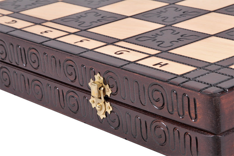 Jeu d'Echecs ROMAIN en bois de hêtre, de grande taille (55 x 55cm) - Ensemble Complet - 12dcc956a974cac3dbb990b2c765aefb